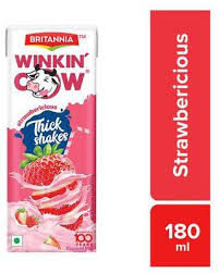 Britannia Winkin Cow Strawbericious Thick shakes Flavoured Milk - Buy 3 Get 1 Free